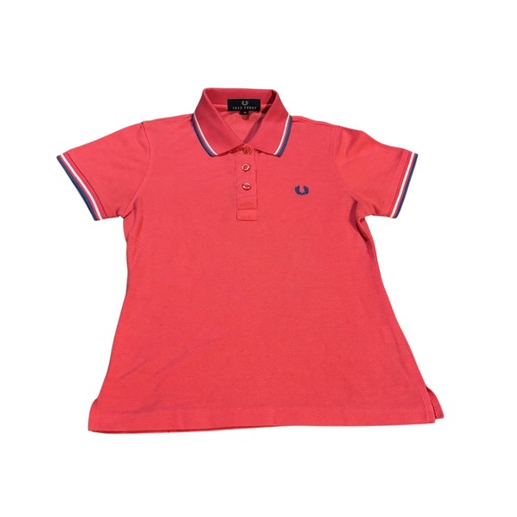 Fred Perry Womens Polo Shirt Pink Short Sleeve Collared Casual Top - Picture 1 of 8